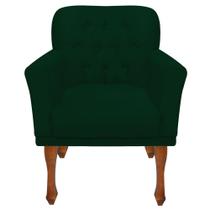 Poltrona decorativa resistente sala bia - suede verde musgo