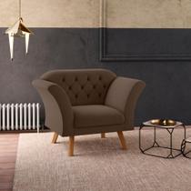 Poltrona Decorativa Roseira Inca Marrom