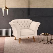 Poltrona Decorativa Roseira Linha Bege