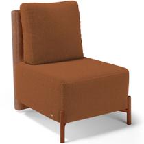 Poltrona Decorativa Sala de Estar Living Hungria L02 material sintético Camel Bouclê Terracota - Lyam Poltrona Decorativa Sala de Estar Living Hungria L02 material sintético Camel Bouclê Terracota - Lyam