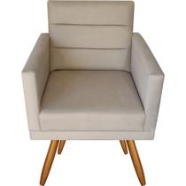 Poltrona Decorativa Sala De Estar Luxer Suede Várias Cores