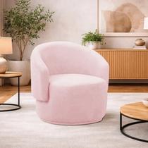 Poltrona Decorativa Sala de Estar Recepção Jasmine Suede
