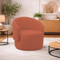 Poltrona Decorativa Sala de Estar Recepção Laranja Jasmine