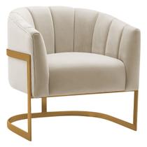 Poltrona Decorativa Sala de Estar Recepção Mavie Base de Ferro Dourado Bouclé - Amarena Móveis Poltrona Decorativa Sala de Estar Recepção Mavie Base de Ferro Dourado Bouclé - Amarena Móveis