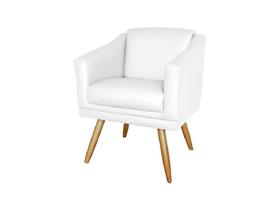 Poltrona Decorativa San Diego Sala Recepção Escritório Branco Poltrona Decorativa San Diego Sala Recepção Escritório Branco