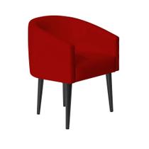 Poltrona Decorativa Sandy para Escritório Consultório Sala de Estar Recepção em material sintético - Vermelho Poltrona Decorativa Sandy para Escritório Consultório Sala de Estar Recepção em material sintético - Vermelho