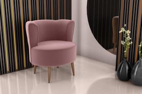 Poltrona Decorativa Savana Veludo Rose E431 - Matrix