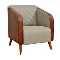 Poltrona Decorativa Silmara Compose Com Pés Em Madeira Smf Decor Poltrona Decorativa Silmara Compose Com Pés Em Madeira Smf Decor