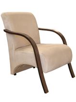 Poltrona Decorativa Stilo Braços em Madeira Dora Bela