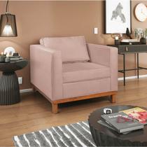 Poltrona Decorativa Suede Esper Rosa Rosê Poltrona Decorativa Suede Esper Rosa Rosê