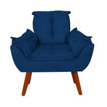 Poltrona Decorativa Suede Opala Varias Cores Para Recepção Sala De Estar Escritório