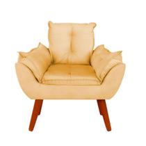 Poltrona Decorativa Suede Opala Varias Cores Para Recepção Sala De Estar Escritório