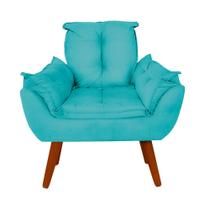 Poltrona Decorativa Suede Opala Varias Cores Para Recepção Sala De Estar Escritório