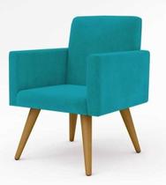 poltrona decorativa talita cor azul turquesa poltrona decorativa talita cor azul turquesa