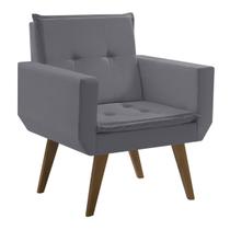Poltrona Decorativa Taurus 1 Lugar Base Palito Tecido Suede Poltrona Decorativa Taurus 1 Lugar Base Palito Tecido Suede