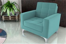 Poltrona Decorativa Thaina Veludo Verde Menta E437 - Matrix