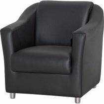 Poltrona Decorativa Tila Sala de Estar Sala material sintético Preto - Kimi Design Poltrona Decorativa Tila Sala de Estar Sala material sintético Preto - Kimi Design