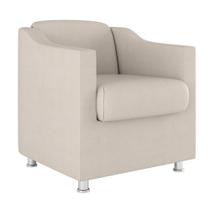 Poltrona Decorativa Tilla Reforçada Sala, Consultório Cor:Bege Poltrona Decorativa Tilla Reforçada Sala, Consultório Cor:Bege