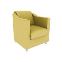 Poltrona Decorativa Tilla Suede Amarelo