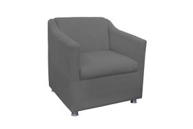 Poltrona Decorativa Tilla Suede Cinza Sala Medico Poltrona Decorativa Tilla Suede Cinza Sala Medico
