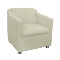 Poltrona Decorativa Tilla Suede com Pés Cromados