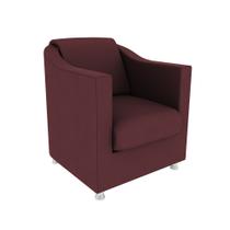 Poltrona Decorativa Tilla Suede Marsala