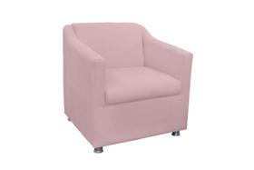 Poltrona Decorativa Tilla Suede Rose Recepção Poltrona Decorativa Tilla Suede Rose Recepção