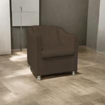 Poltrona Decorativa TillakTillak Sala de Estar, Recepção, Consultório e Escritório, Assento Confortável Revestimento Suede Premium