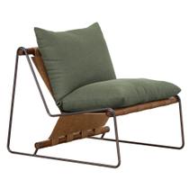 Poltrona Decorativa Turim Base Titânio Recouro Camel Linho Verde - Nexta Casa Poltrona Decorativa Turim Base Titânio Recouro Camel Linho Verde - Nexta Casa