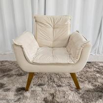 Poltrona Decorativa Veludo Bege Poltrona Decorativa Veludo Bege