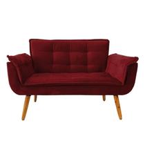 Poltrona Decorativa Vermelho Bordô Opala Namoradeira