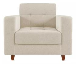 Poltrona Decorativa Verona Suede Bege- Ecotec Decor