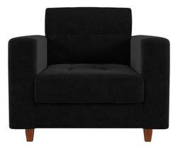 Poltrona Decorativa Verona Suede Preto- Ecotec Decor Poltrona Decorativa Verona Suede Preto- Ecotec Decor