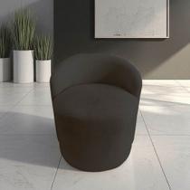 Poltrona Decorativa Yara Orgânica Suede Marrom Poltrona Decorativa Yara Orgânica Suede Marrom