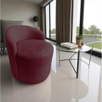 Poltrona Decorativa Yara Orgânica Suede Marsala Poltrona Decorativa Yara Orgânica Suede Marsala