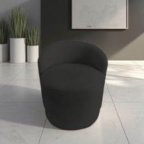 Poltrona Decorativa Yara Orgânica Suede Preto Poltrona Decorativa Yara Orgânica Suede Preto