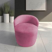 Poltrona Decorativa Yara Orgânica Suede Rosa Poltrona Decorativa Yara Orgânica Suede Rosa