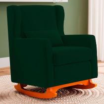 Poltrona Decorativa Zoe Base Balanço Veludo Confortável Verde Abmaza Poltrona Decorativa Zoe Base Balanço Veludo Confortável Verde Abmaza