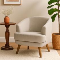 Poltrona Dekorien Tamara Linho Decoração Linha Alta Poltrona Dekorien Tamara Linho Decoração Linha Alta