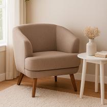Poltrona Dekorien Tamara Linho Decoração Linha Alta Poltrona Dekorien Tamara Linho Decoração Linha Alta