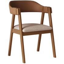 Poltrona Delazari 144/A15 Linho c/ Encosto material sintético 82x53x53cm Poltrona Delazari 144/A15 Linho c/ Encosto material sintético 82x53x53cm