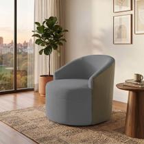 Poltrona Design Leve Confortavel para Sala Cinza Claro Leticia Poltrona Design Leve Confortavel para Sala Cinza Claro Leticia