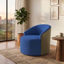 Poltrona Design Moderno Conforto e Elegancia Azul Leticia Poltrona Design Moderno Conforto e Elegancia Azul Leticia