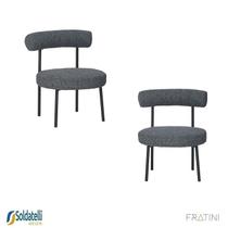 Poltrona Design Moma Base Preta ou Champagne Várias Cores - Fratini