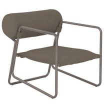 Poltrona Detroit Base Titânio Bouclé Marrom - Nexta Casa Poltrona Detroit Base Titânio Bouclé Marrom - Nexta Casa