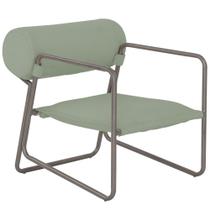 Poltrona Detroit Base Titânio Bouclé Verde Claro - Nexta Casa Poltrona Detroit Base Titânio Bouclé Verde Claro - Nexta Casa