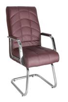 Poltrona Diretor Base Fixa em S Cromada Linha Lyon