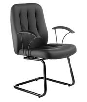 Poltrona Diretor Base Fixa em S Linha Paris Preto