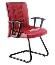 Poltrona Diretor Base Fixa em S Linha Vicenza Vermelho