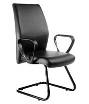 Poltrona Diretor Base Fixa em S Preto